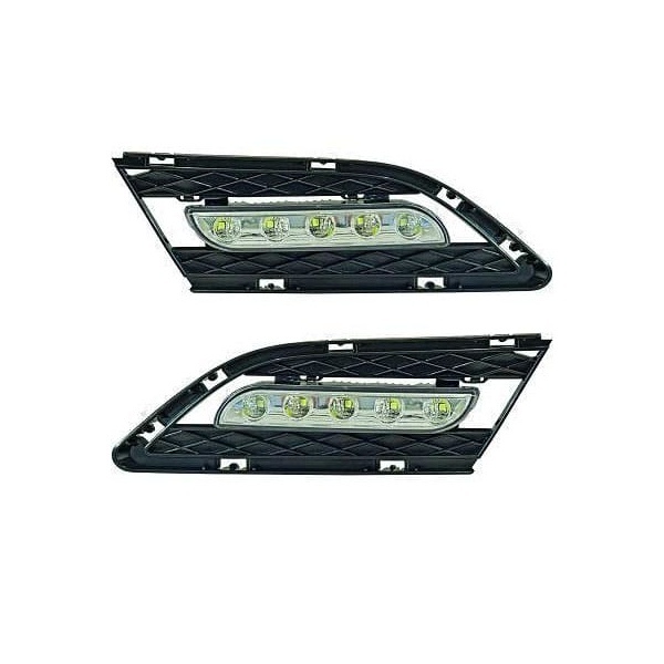 2 Feux de jour LED DRL Ready - BMW E90 E91 09-12 - Blanc