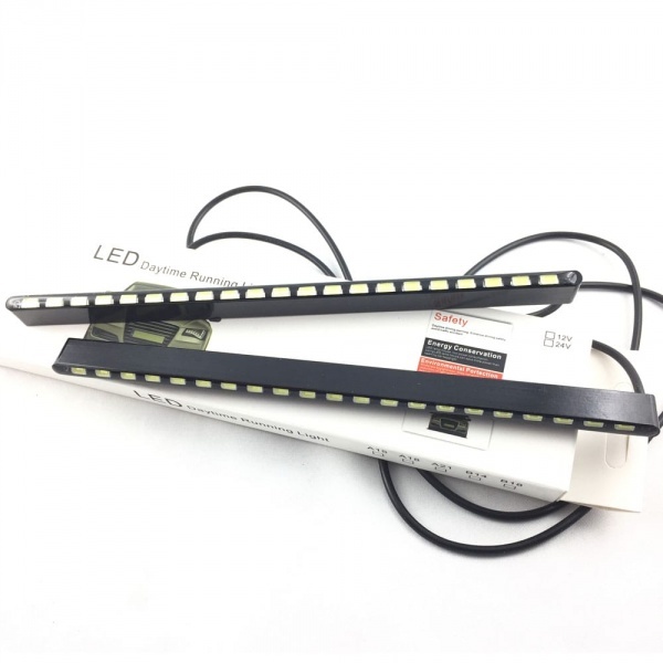 2 Feux de jour LED Slim 19cm - blanc xenon