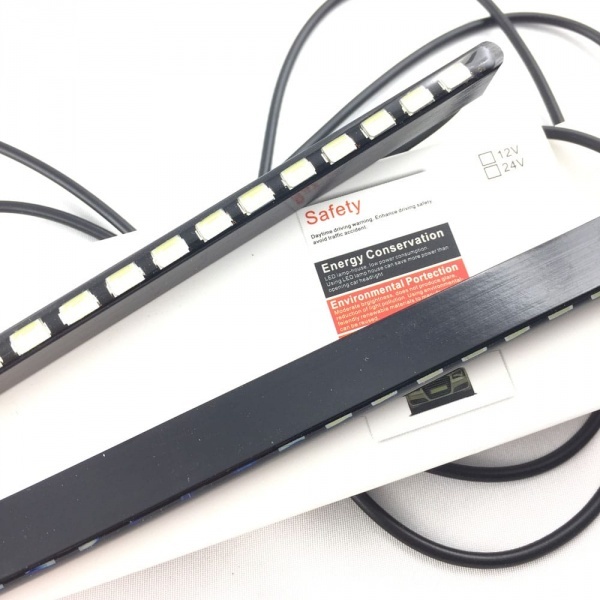 2 Feux de jour LED Slim 16cm - blanc xenon