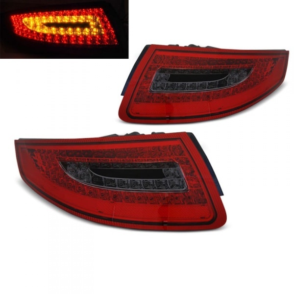 2 Feux pour Porsche 911 997 LED 04-09 - Rouge fumé