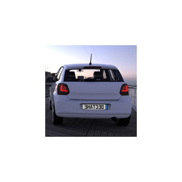 2 Feux arriere carDNA VW Polo 6R 09-17 - fullLED dynamiques - Noir teinté