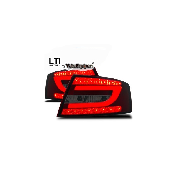 2 Feux arriere AUDI A6 (C6 4F) LTI 04-08 Rouge / Fume 6pin