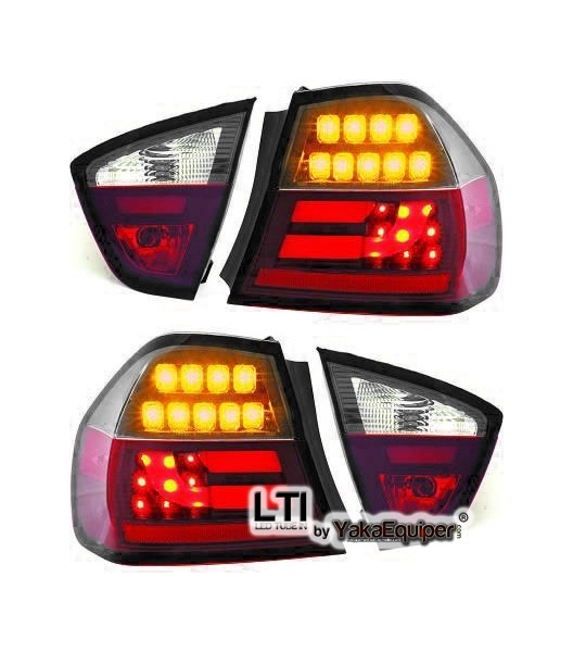 2 Feux arriere BMW Serie 3 E90 05-08 - LTI - Clair/Fumé