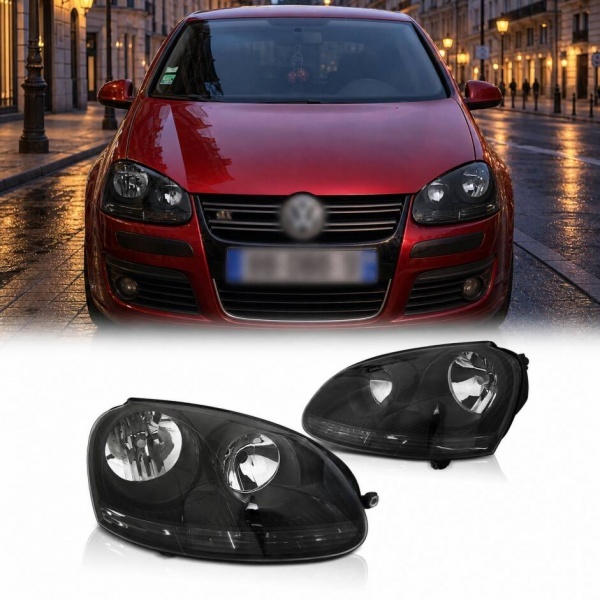 2 Phares avant VW Golf 5 03-09 - VW Jetta 05 - Noir