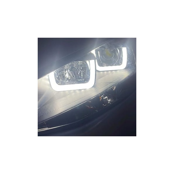 2 Phares avant VW Golf 7 - 3D U-LED - Noir
