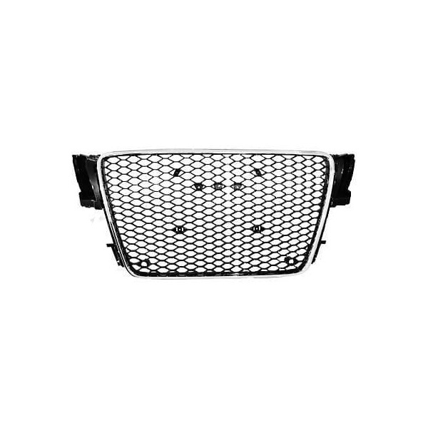 Grille calandre Audi A5 07-11 - look RS5 - Chrome Noir