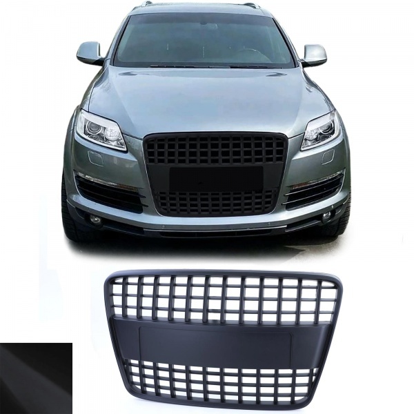 Grille calandre Audi Q7 05-09 - look S  - Noir Mat