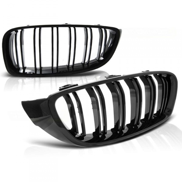 Grilles calandre BMW Serie 4 F32 F33 F36 look M4 - Noir