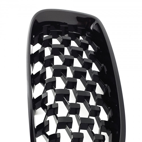 Grilles calandre BMW Serie 4 F32 F33 F36 look Diamant - Noir Brillant