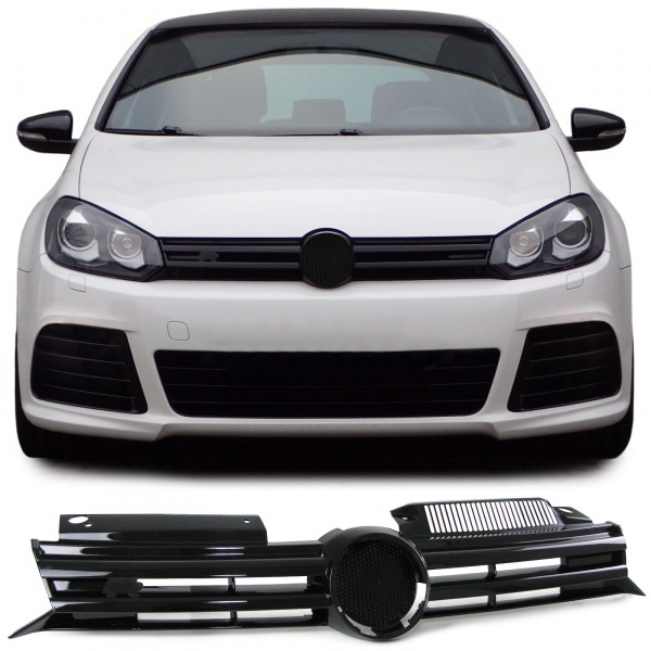 Grille calandre VW Golf 6 (VI) - look R - Noir