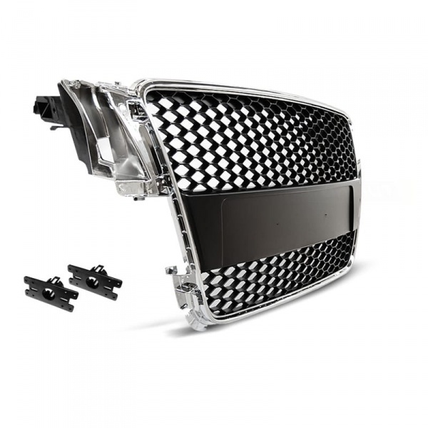 Grille calandre Audi A5 07-11 - look RS5 - Chrome Noir