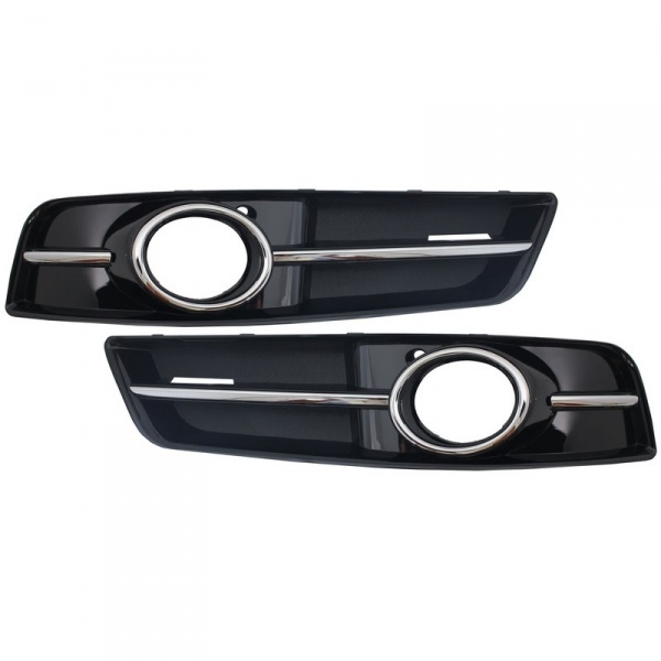 Grilles antibrouillard Audi A3 8P facelift 08-12 - Noir brillant - look S3