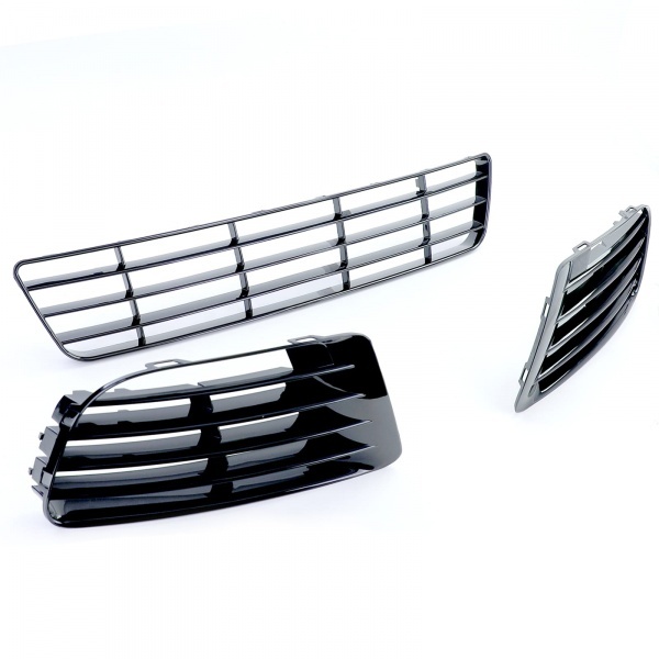 Grilles VW GOLF 6 R20 - 09-12 - Noir Brillant