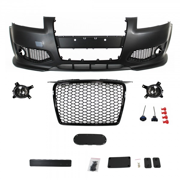 Pare choc avant AUDI A3 05-08 Look RS3 - Noir brillant
