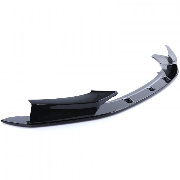 Spoiler lame de pare choc - BMW Serie 1 F20 F21 10-14 1 piece - look mperf - noir brillant