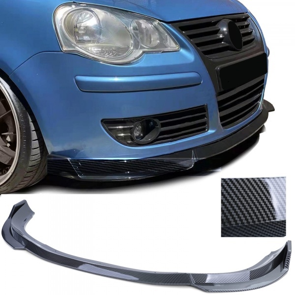 Spoiler lame avant VW Polo 4 9N3 05-09 - look sport carbone