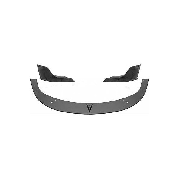 Spoiler lame avant - BMW Serie 5 E60 E61 03-10 - noir carbone