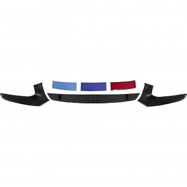 Spoiler lame de pare choc - BMW Serie 5 G30 G31 17-20 - look mpower - noir brillant