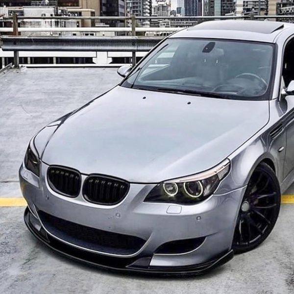 Spoiler lame avant - BMW Serie 5 E60 E61 M5 03-10 - noir brillant