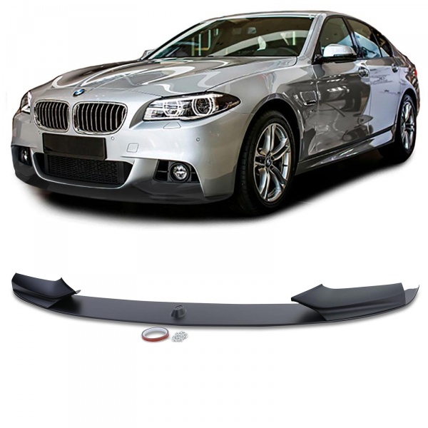 Spoiler de pare choc - BMW Serie 5 F10 F11 11-17 - look mperf 1 piece - noir Mat