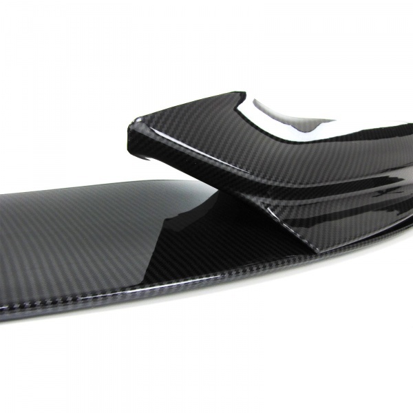 Spoiler lame pare choc - BMW Serie 5 F10 F11 10-17 - look mperf 1 piece - noir carbone