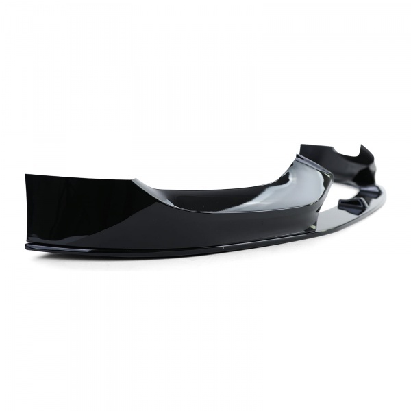Spoiler lame de pare choc - BMW Serie 1 F20 F21 2015-19 - look mperf 1 piece - noir brilla
