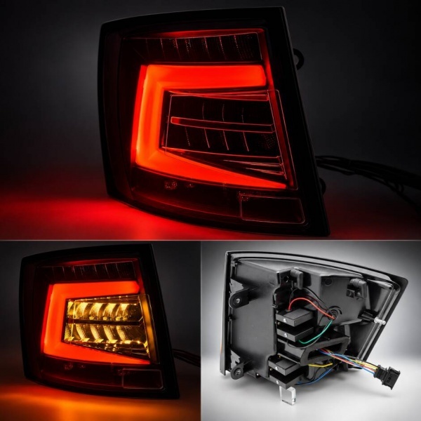 2 Feux arrière Skoda Octavia III Kombi 12-20 - LED Bar - Rouge / Blanc