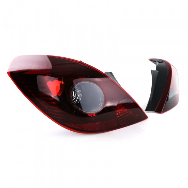 2 Feux arriere Opel Corsa D 3p look OPC 06-14 - Rouge teinte