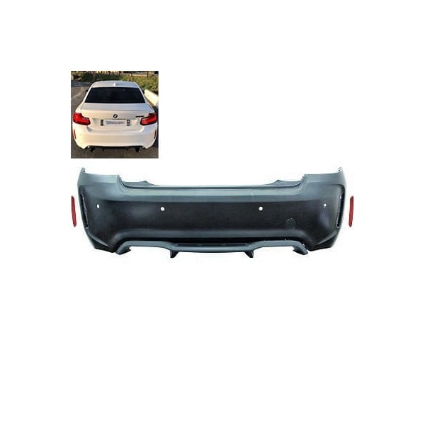 Pare choc arriere BMW Serie 2 F22 2013-2017 - look M2 - PDC
