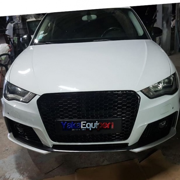 Pare choc avant AUDI A3 8V 12-16 - Look RS3 - Noir AB