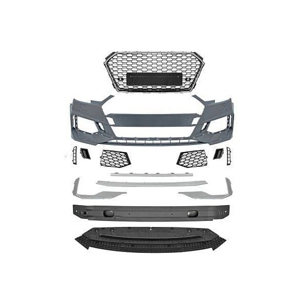 Pare choc avant AUDI A4 B9 16-19 - Look RS4 - Chrome - PDC
