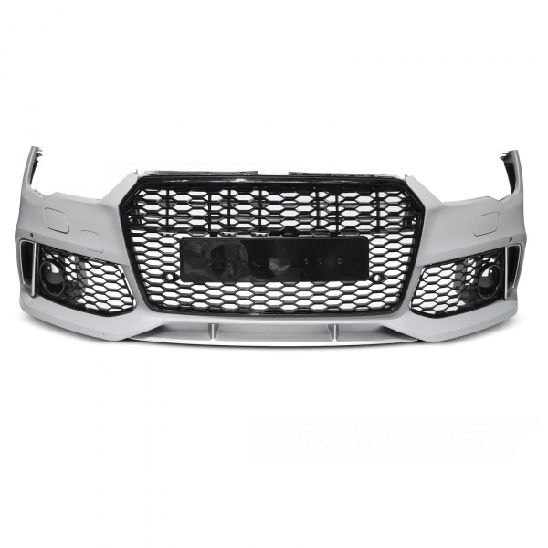 Pare choc avant AUDI A7 4G 15-18 - Look RS7 - Noir - PDC ACC