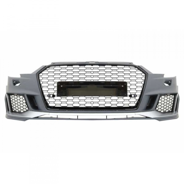 Pare choc avant AUDI A3 8V berline facelift 16-19 - Look RS3 - Noir Alu - PDC