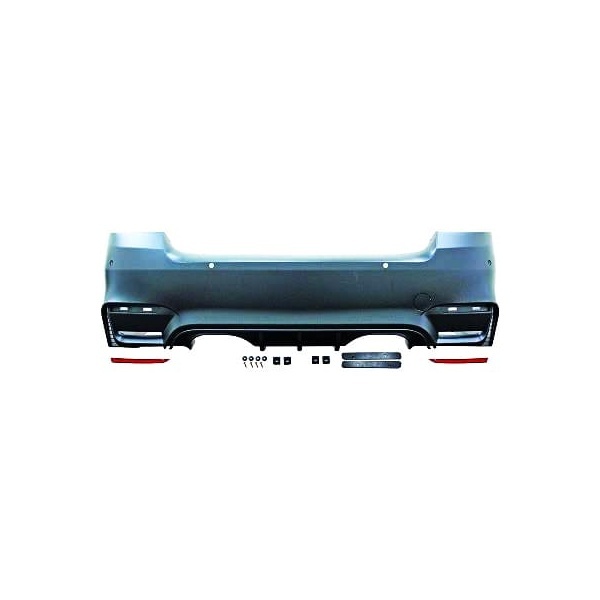 Pare choc arriere BMW Serie 3 E92 E93 06-13 look M4 double - PDC