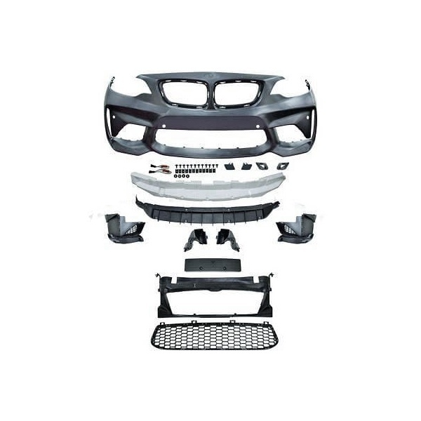 Pare choc avant BMW Serie 2 F22 2013-2017 sans lave - look M2 - PDC