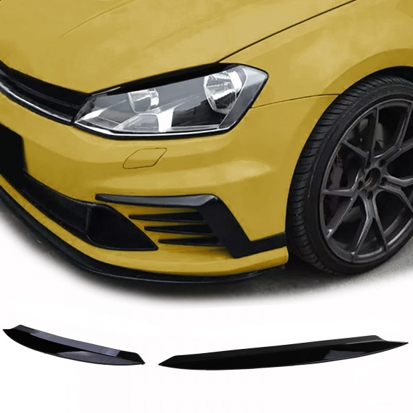 2 Paupieres de phares VW GOLF 7 12-21 - noir brillant.