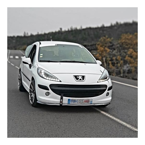 2 Phares avant Peugeot 207 Devil Eyes LED - Noir
