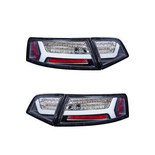 2 Feux arriere AUDI A6 4F2 LTI 08-11 Noir/ Clair - Dynamique
