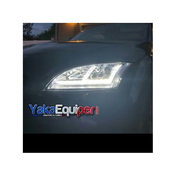 2 Phares xenon AUDI TT 8J  06-11 - look Matrix LED - Chrome