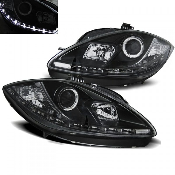 2 Phares SEAT Leon Altea 1P1 09-13 - Devil LED - Noir