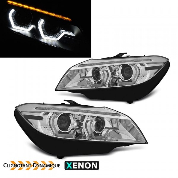 2 Phares xenon AFS BMW Z4 (E89) Angel Eyes LED 3D dynamiques - 09-13 - Chrome