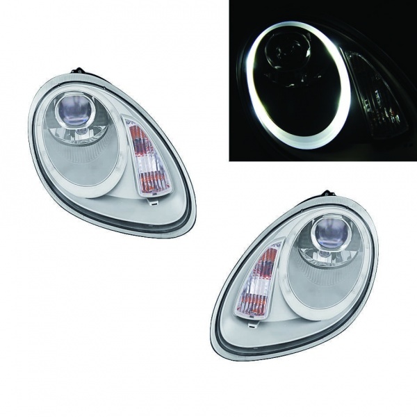 2 Phares xénon Porsche Boxster Angel Eye 04-08 - Gris