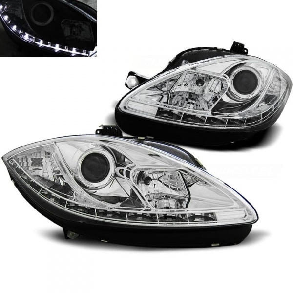 2 Phares SEAT Leon 1P1 09-13 - Devil LED - Chrome