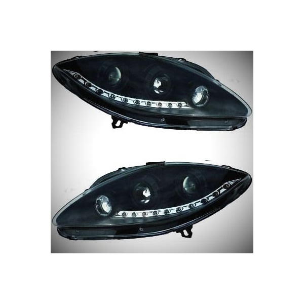 2 Phares SEAT Leon 2 - 05-09 - Devil LED - Noir