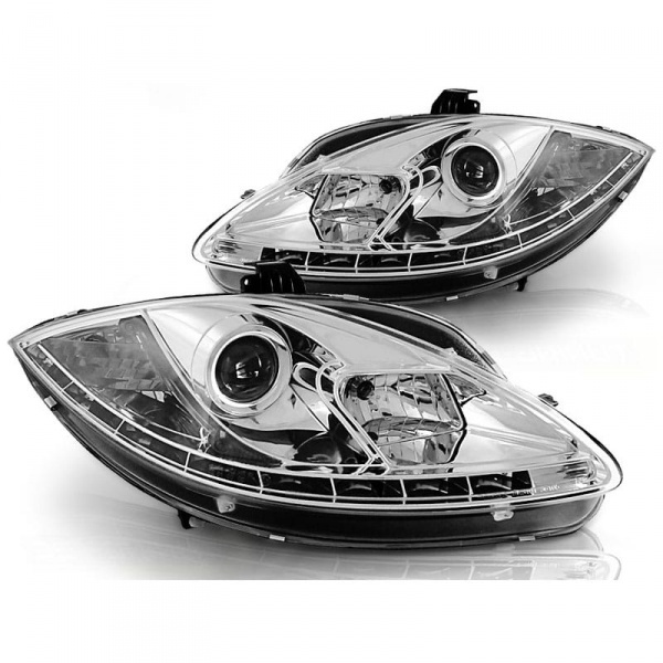 2 Phares SEAT Leon 2 - 05-09 - Devil LED - Chrome