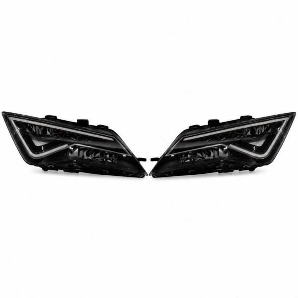 2 Phares avant Seat Leon 5F 12-20 - Full LED DRL - Noir