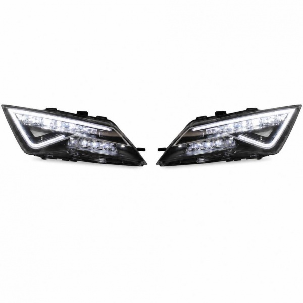 2 Phares avant Seat Leon 5F 12-20 - Full LED DRL - Noir