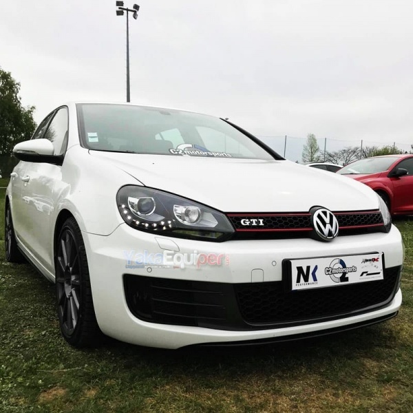 2 Phares avant VW GOLF 6 LED 08-12 Noir look xenon