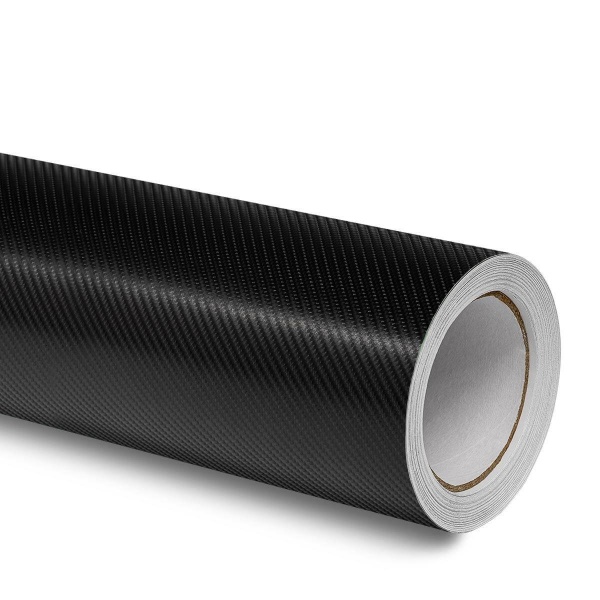Film covering carbone 4D noir brillant 152 cm anti-bulles vendu au mètre