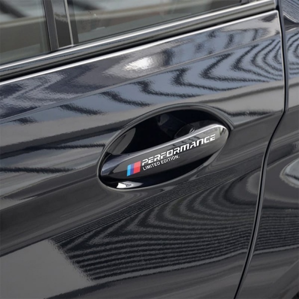 Lot de 4 stickers pour BMW sport blanc ///